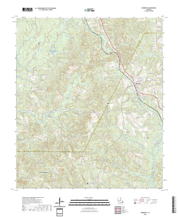 Hornbeck topographic map thumbnail