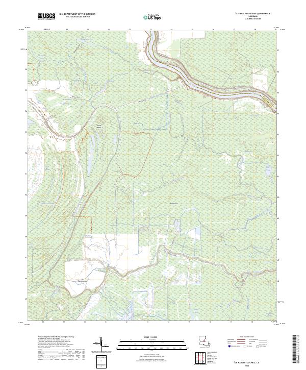Ile Natchitoches topographic map thumbnail