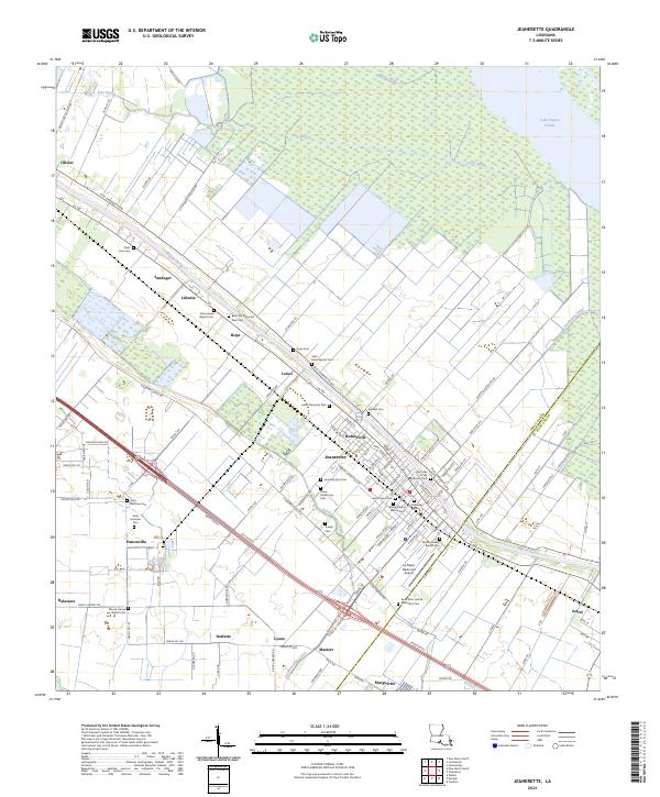Jeanerette topographic map thumbnail