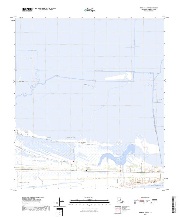 Johnson Bayou 2024 topographic map thumbnail