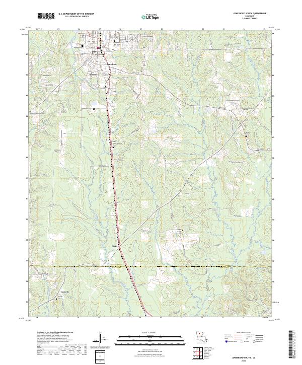 Jonesboro South topographic map thumbnail