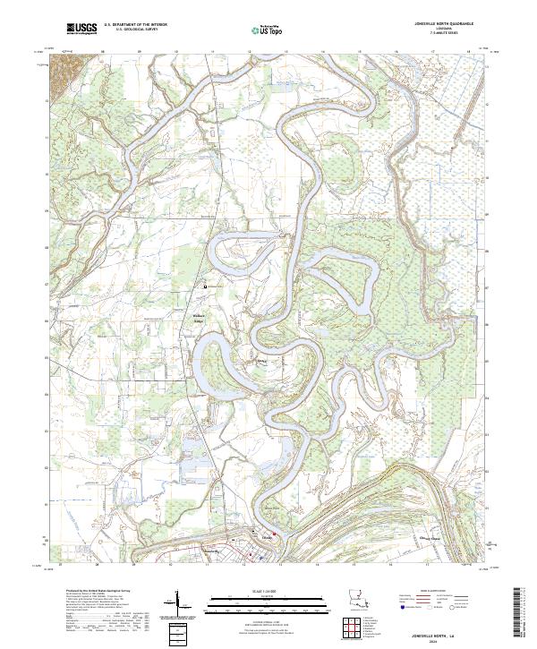 Jonesville North topographic map thumbnail