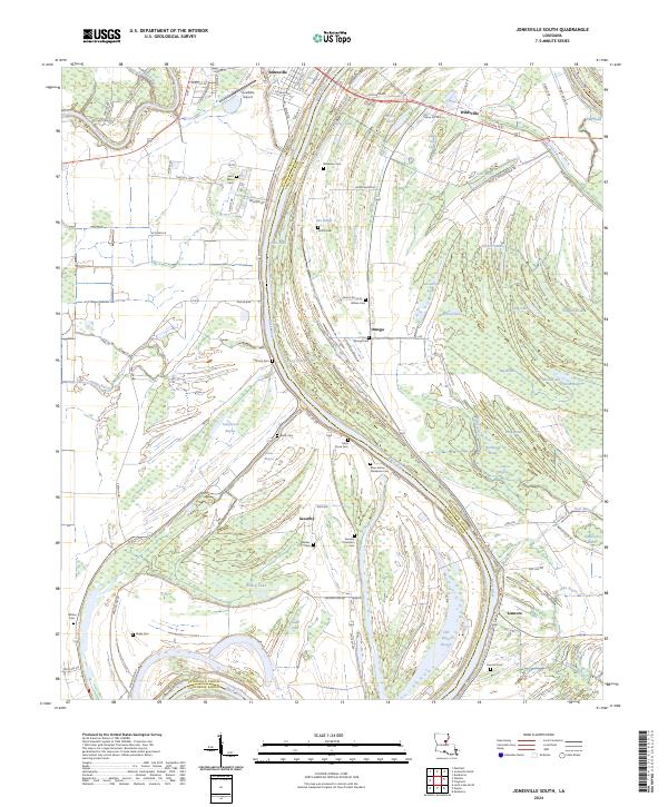 Jonesville South topographic map thumbnail