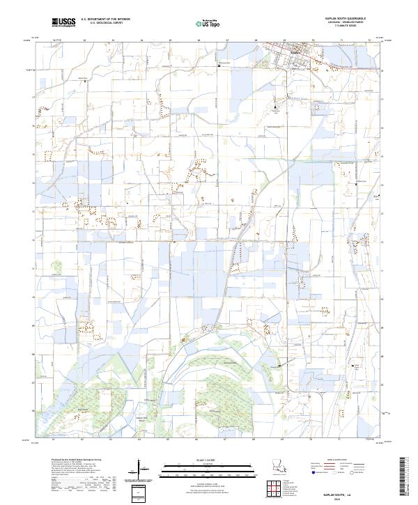 Kaplan South topographic map thumbnail