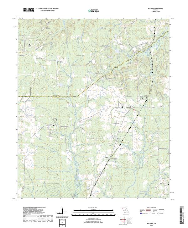 Keatchie topographic map thumbnail