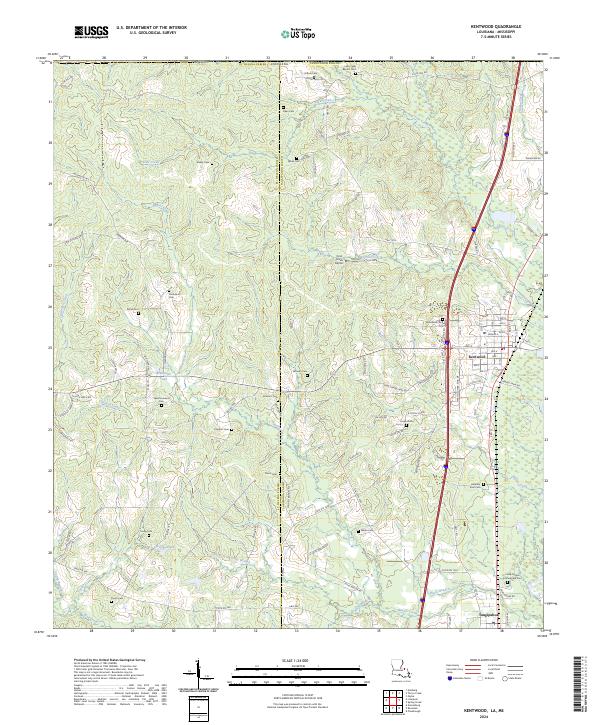 Kentwood topographic map thumbnail