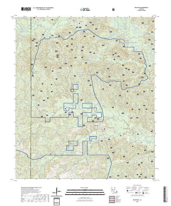 Kisatchie topographic map thumbnail