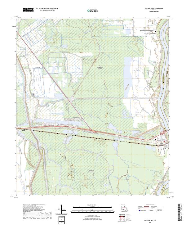 Krotz Springs topographic map thumbnail