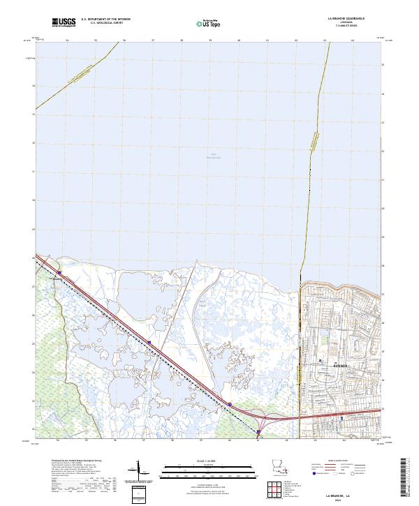La Branche topographic map thumbnail