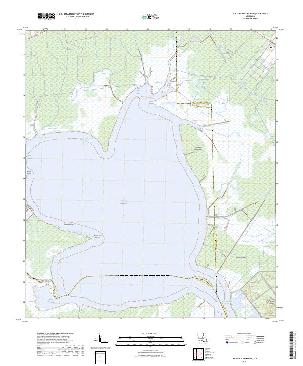 Lac des Allemands topographic map thumbnail