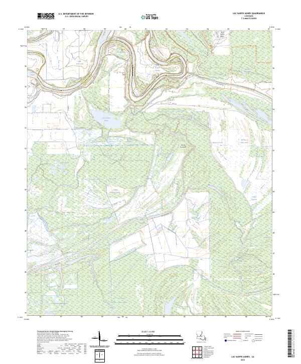 Lac Sainte Agnes topographic map thumbnail