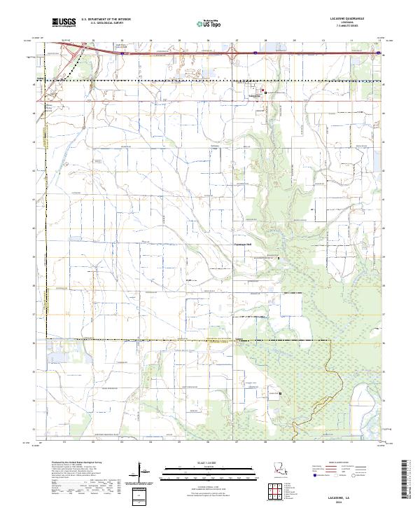Lacassine topographic map thumbnail
