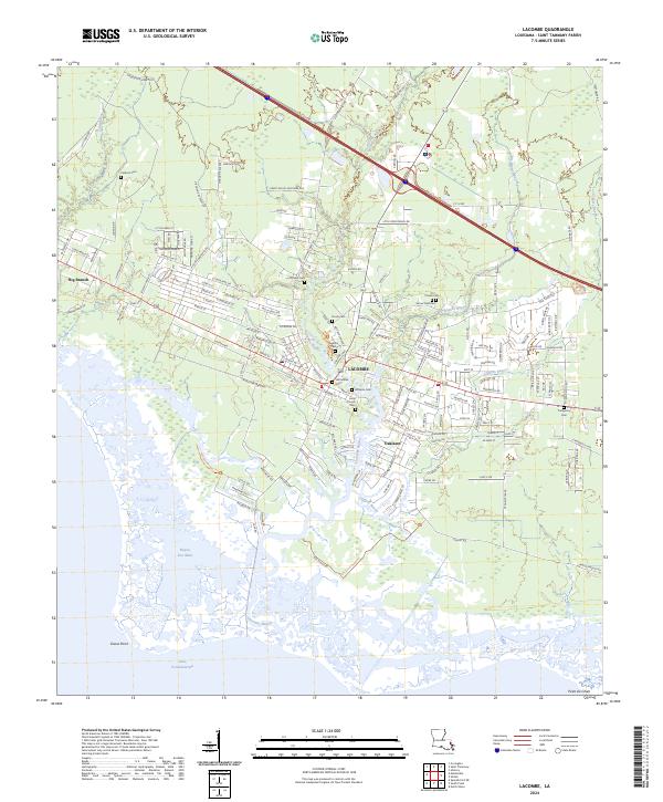 Lacombe topographic map thumbnail