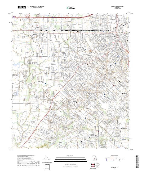 Lafayette topographic map thumbnail