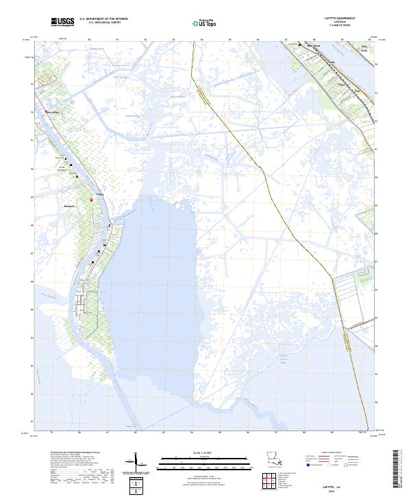 Lafitte topographic map thumbnail