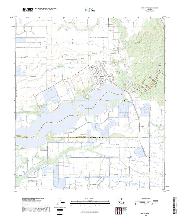 Lake Arthur topographic map thumbnail