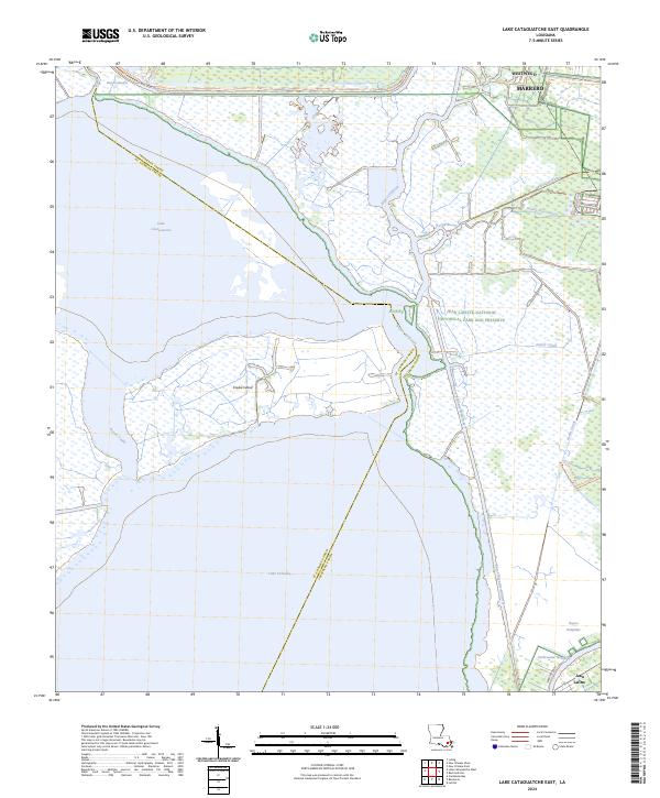 Lake Cataouatche East topographic map thumbnail