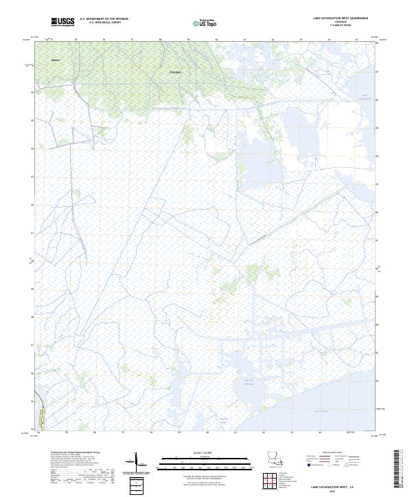 Lake Cataouatche West topographic map thumbnail