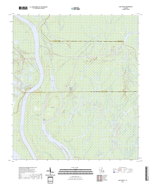 Lake Chicot topographic map thumbnail