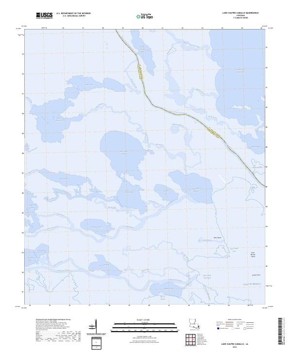 Lake Cuatro Caballo topographic map thumbnail