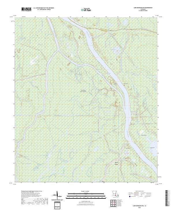 Lake Mongoulois topographic map thumbnail