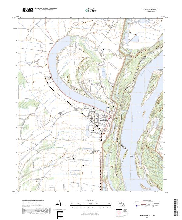 Lake Providence topographic map thumbnail