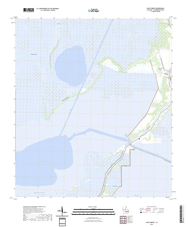 Lake Theriot topographic map thumbnail