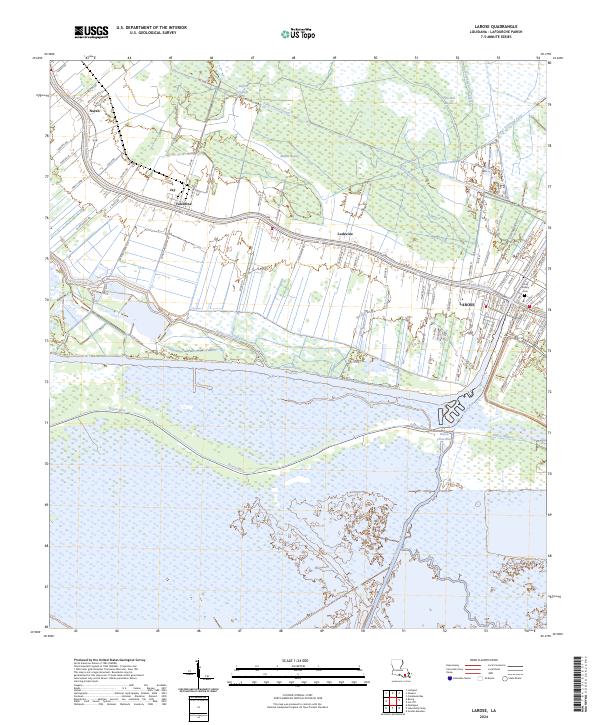 Larose topographic map thumbnail
