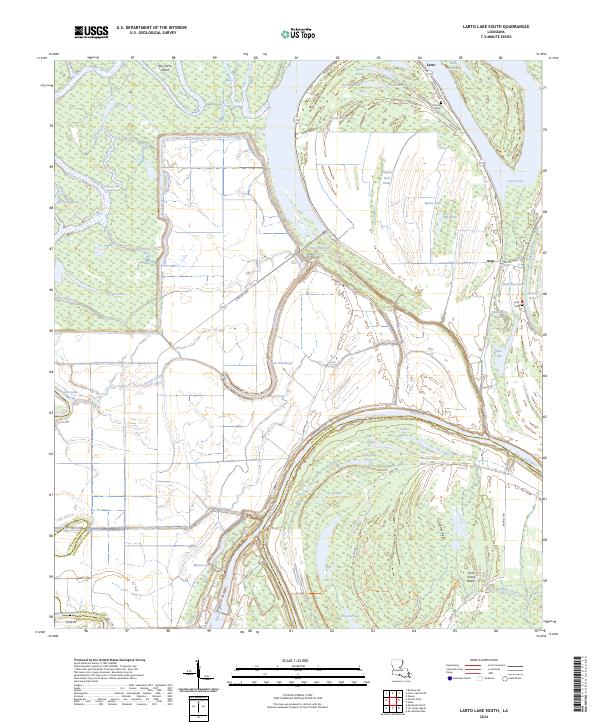 Larto Lake South topographic map thumbnail