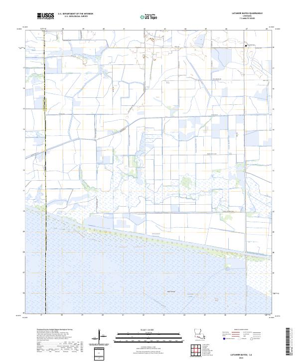 Latanier Bayou topographic map thumbnail