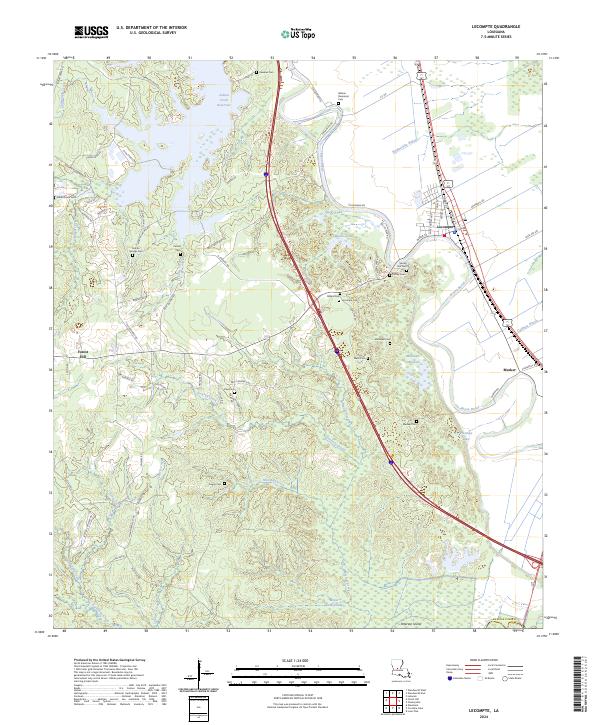Lecompte topographic map thumbnail