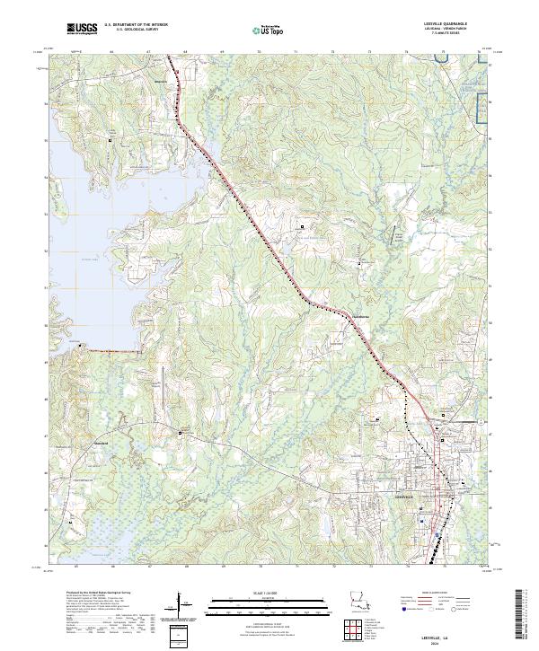 Leesville topographic map thumbnail
