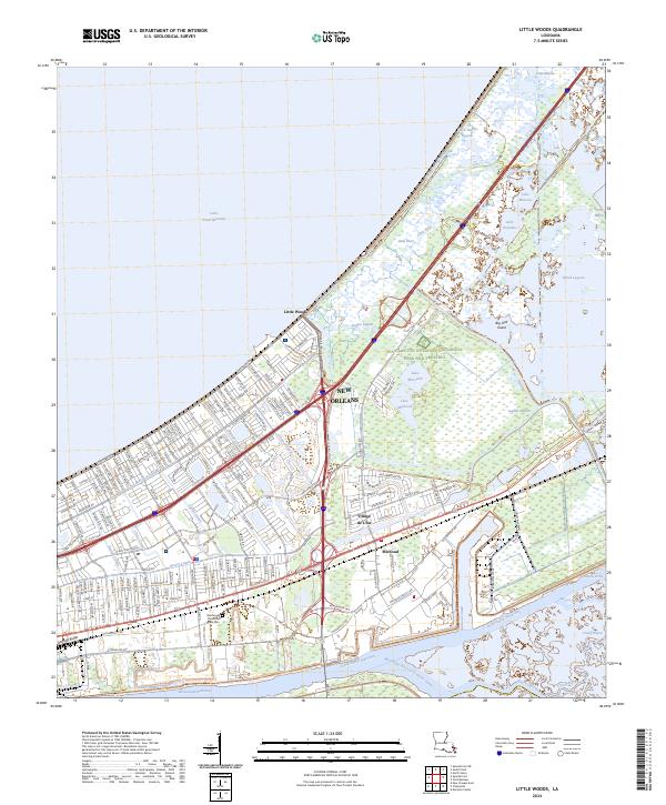 Little Woods topographic map thumbnail