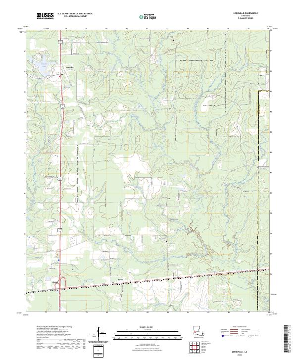 Longville topographic map thumbnail