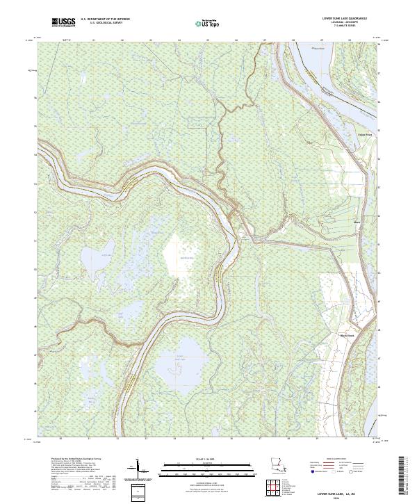 Lower Sunk Lake topographic map thumbnail