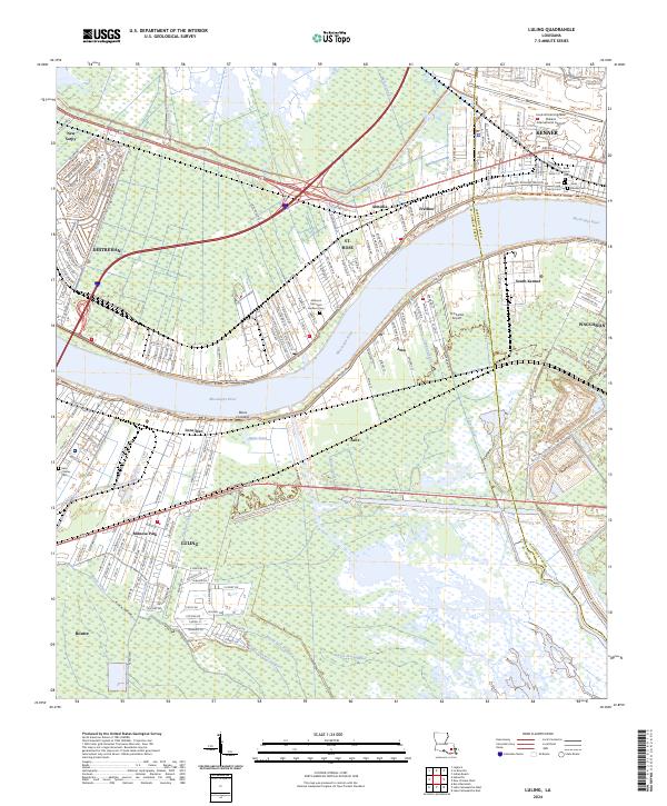 Luling topographic map thumbnail