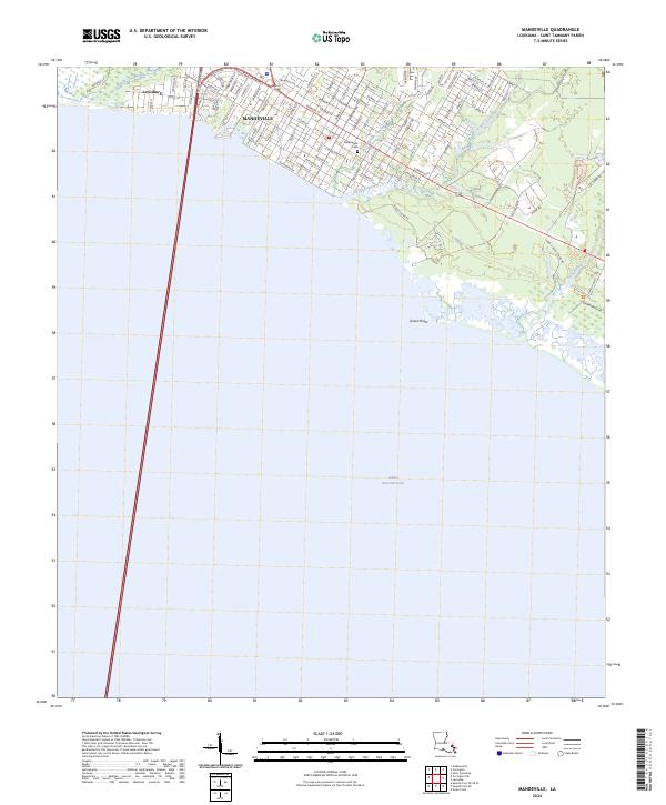 Mandeville topographic map thumbnail