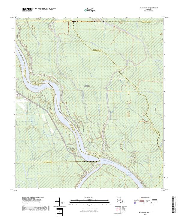 Maringouin NW topographic map thumbnail