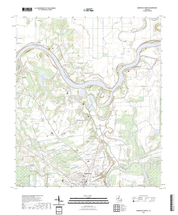 Marksville North topographic map thumbnail