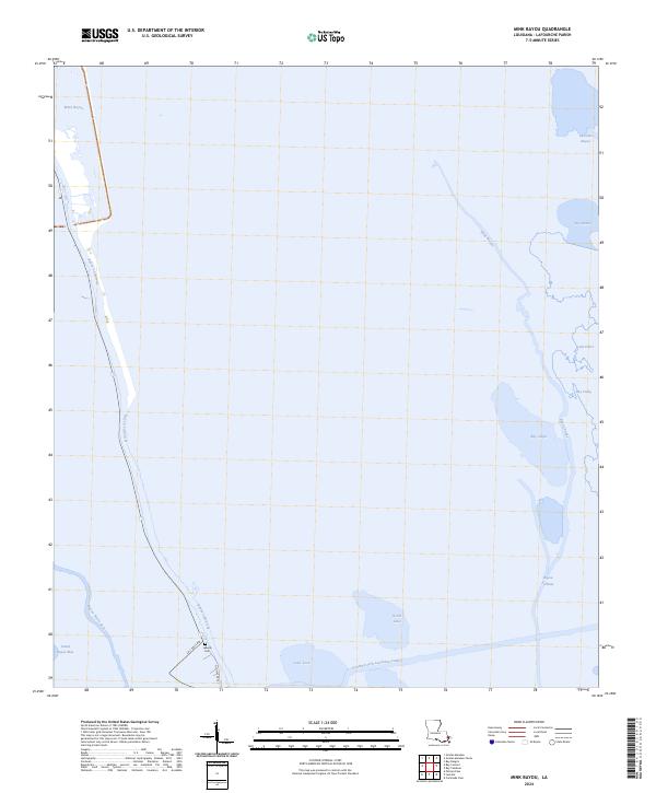 Mink Bayou topographic map thumbnail