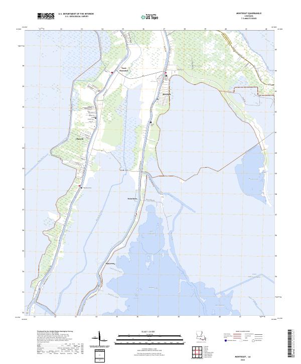 Montegut topographic map thumbnail