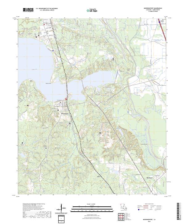 Mooringsport topographic map thumbnail