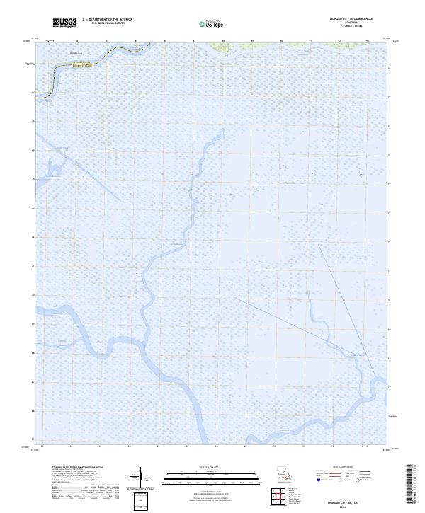 Morgan City SE topographic map thumbnail
