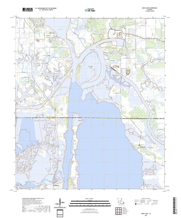 Moss Lake topographic map thumbnail