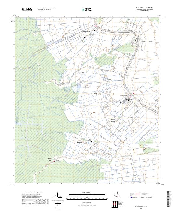 Napoleonville topographic map thumbnail
