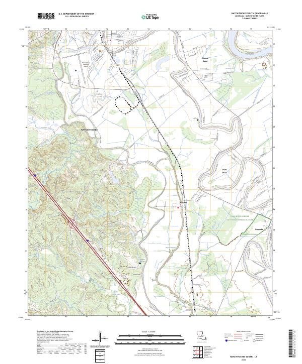 Natchitoches South topographic map thumbnail