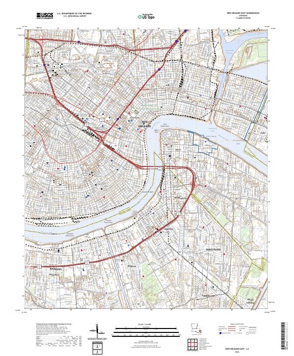 New Orleans East topographic map thumbnail