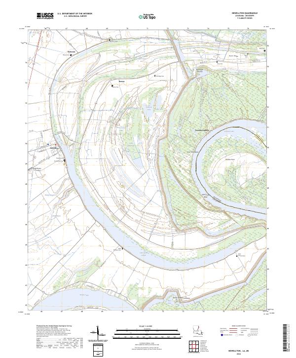 Newellton topographic map thumbnail