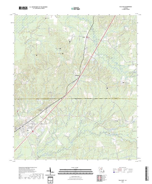 Olla East topographic map thumbnail