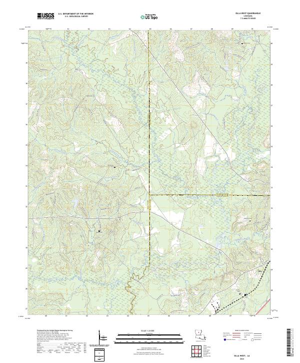 Olla West topographic map thumbnail